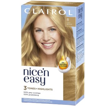 Стойкая краска для волос Clairol Nice'n Easy 8 светлый