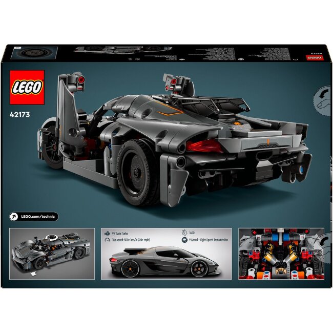 Конструктор LEGO® Technic 42173 - серый гиперкар Koenigsegg Jesko Absolut Конструктор LEGO® Technic 42173 - серый гиперкар Koenigsegg Jesko Absolut