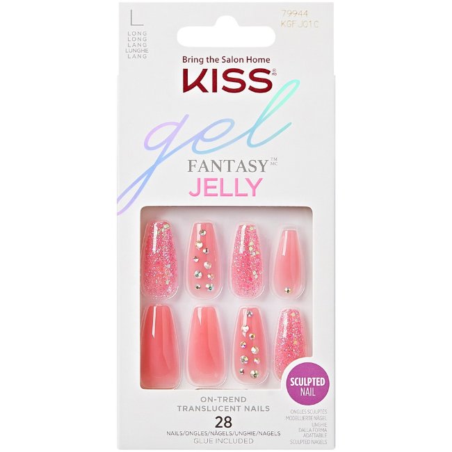 Гелевые накладные ногти Kiss Gel Fantasy Jelly Nails, Be Jelly