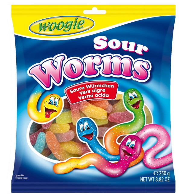 Жевательный мармелад Woogie змейка 250 гр