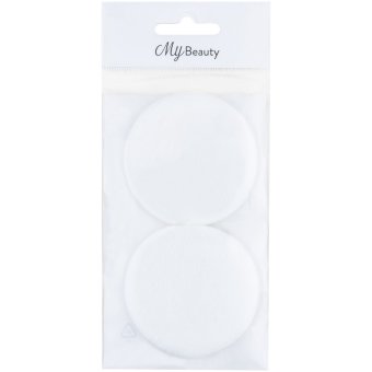 Пудровый пуховка My Beauty белая (уп 2 шт)