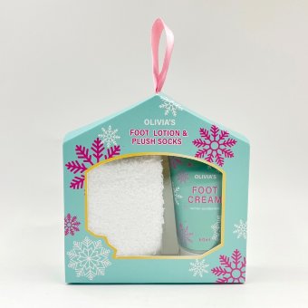 Подарочный набор Olivia's: крем для ног 60 мл и мягкие носки