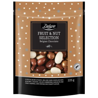 Ореховый микс в бельгийском шоколаде к Рождеству Deluxe 225 гр Ореховый микс в бельгийском шоколаде к Рождеству Deluxe 225 гр
