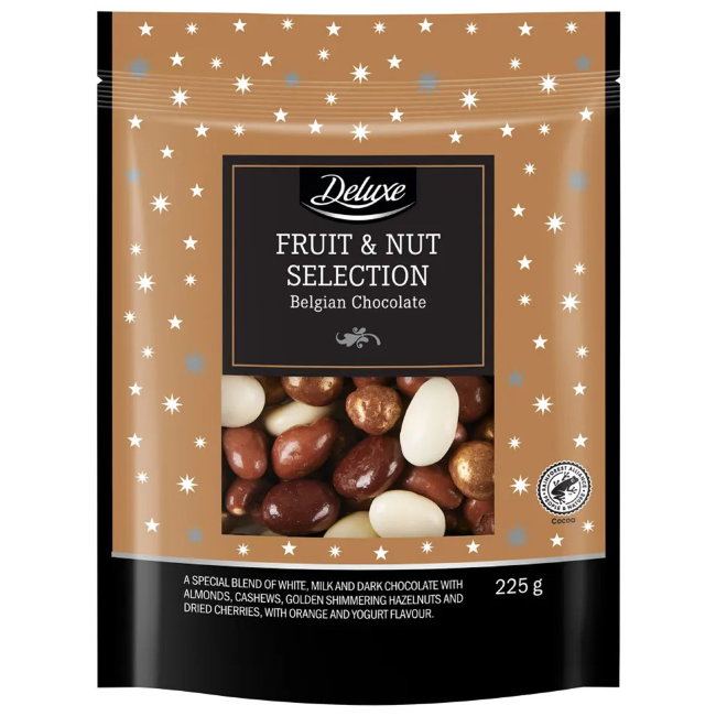 Ореховый микс в бельгийском шоколаде к Рождеству Deluxe 225 гр