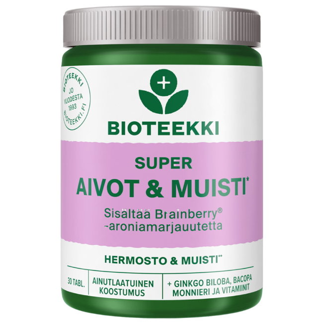Витамины для улучшения памяти Super Aivot & Muisti 30 капсул Bioteekki