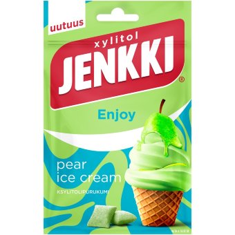 Жевательная резинка Jenkki Enjoy Pear ice cream с ксилитом 35 гр