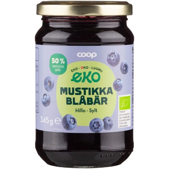 Органическое варенье из черники Coop Eko 250 гр Органическое варенье из черники Coop Eko 250 гр
