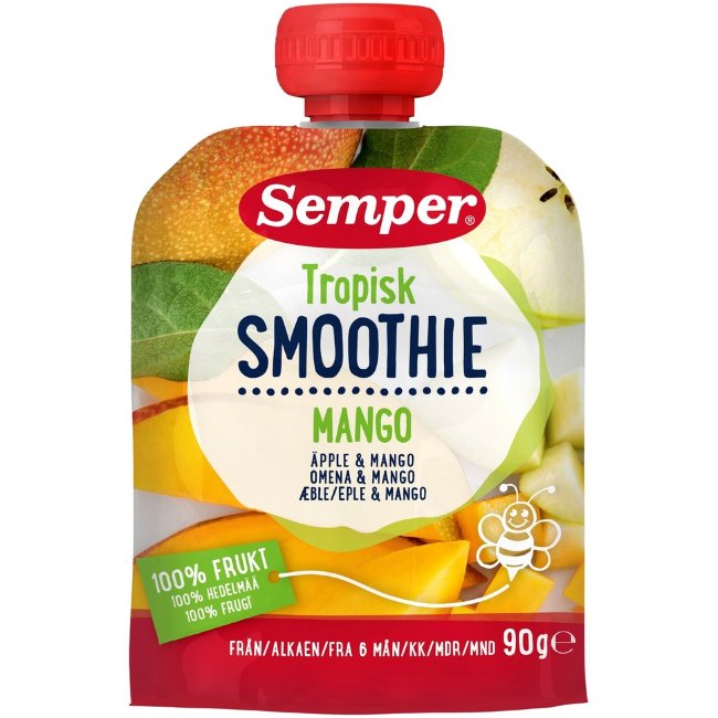 Semper Smoothie Tropisk яблоко и манго, с 6 мес. 90 гр