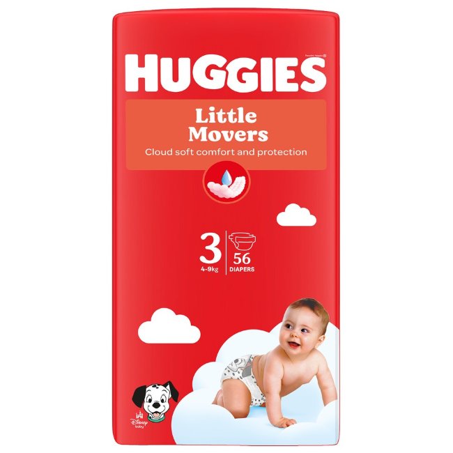 Подгузники на липучках Huggies размер 3 56 шт