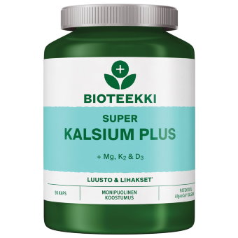 Витамины с кальцием Super Kalsium Plus D3, магний и витамин К2 Bioteekki 90 капсул