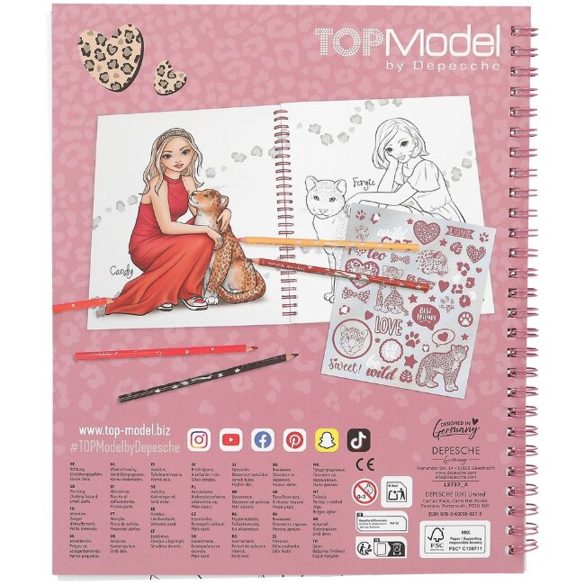Раскраска TOPModel с пайетками LEOHEART Раскраска TOPModel с пайетками LEOHEART
