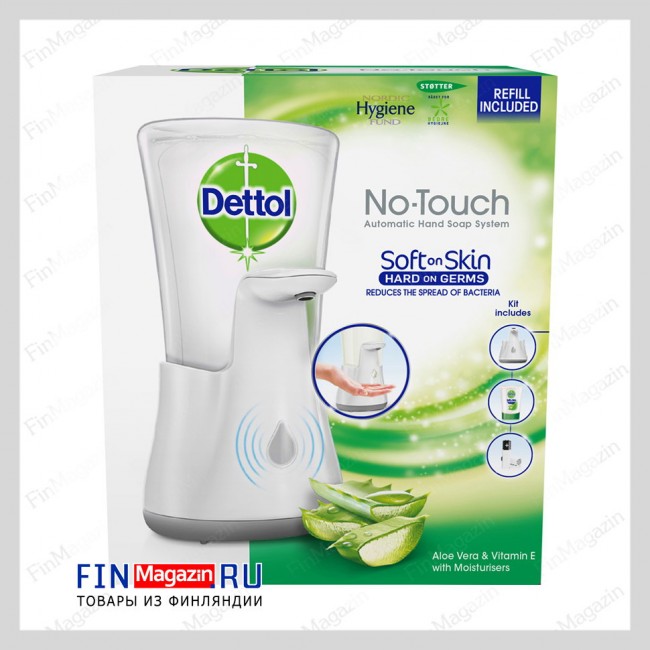 Диспенсер антибактериальный Dettol No Touch (алоэ вера) 250 мл Диспенсер антибактериальный Dettol No Touch (алоэ вера) 250 мл