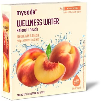 Напиток-порошок Mysoda Wellness Water с персиковым вкусом (уп 12 шт) 48 гр