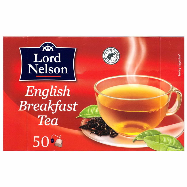 Чёрный чай Lord Nelson English Breakfast 50 шт