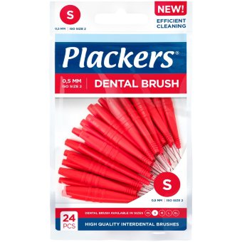 Зубная щетка Plackers Dental Brush для межзубных промежутков S 0,5 мм 24 шт