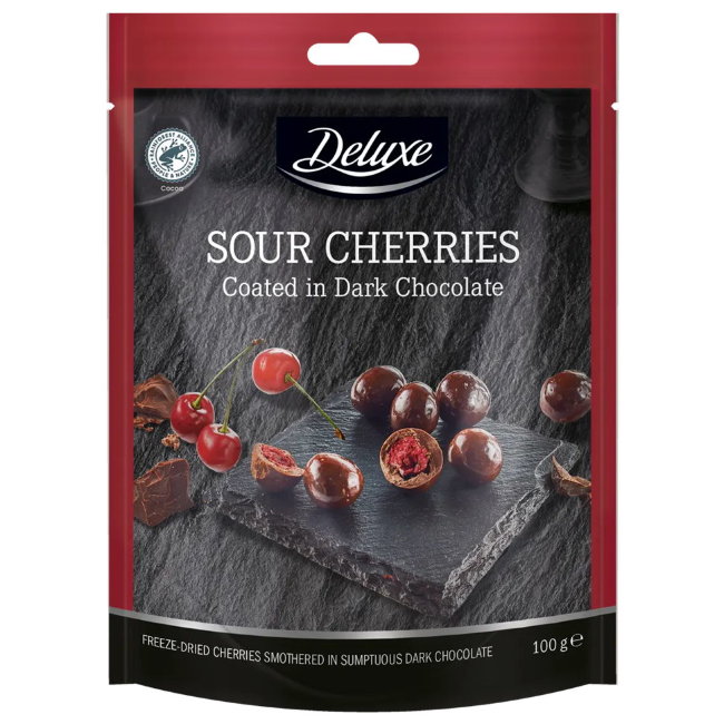 Вишня в тёмном шоколаде Deluxe 100 гр Вишня в тёмном шоколаде Deluxe 100 гр