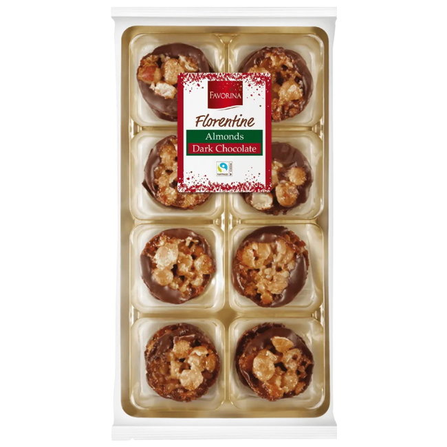 Миндальное флорентийское печенье Favorina с темным шоколадом 125 гр