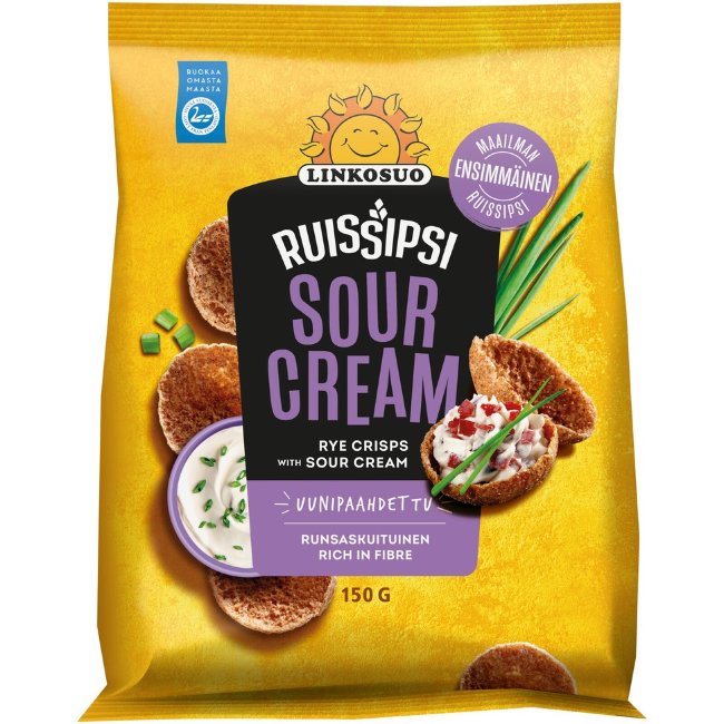 Хлебцы ржаные Lunkosuo со вкусом сметаны 150 гр