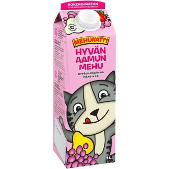 Сок для утра Mehukatti Hyvän aamun с виноградом, грушей и клубникой 1 л