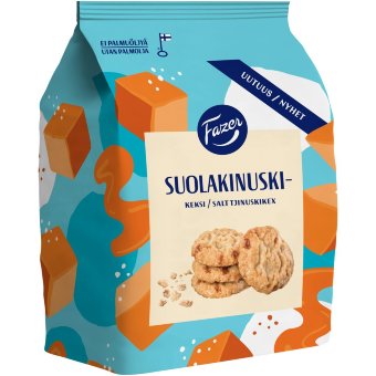 Печенье с соленой карамелью Fazer 270 гр