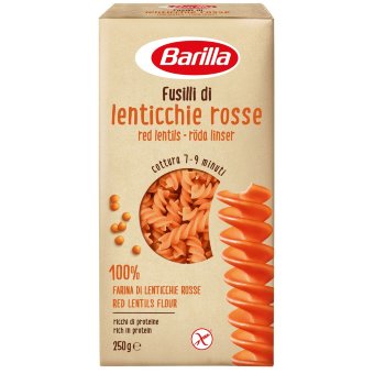 Паста из красной чечевицы Barilla Fusilli Lenticchie Rosse 250 гр Паста из красной чечевицы Barilla Fusilli Lenticchie Rosse 250 гр