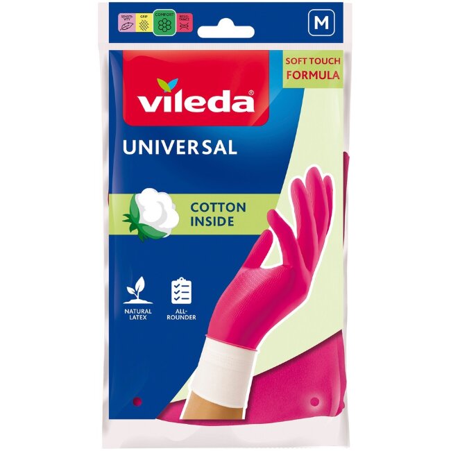 Универсальные хозяйственные перчатки Vileda M (1 пара)