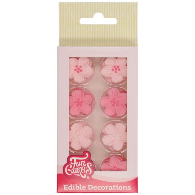 Съедобный декор FunCakes, набор цветов розовый