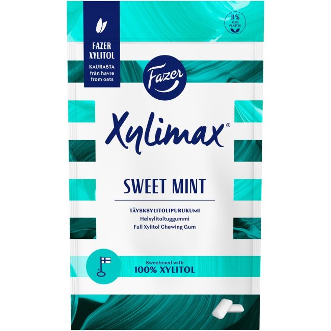 Жевательная резинка с мятой Fazer Xylimax 80 гр Жевательная резинка с мятой Fazer Xylimax 80 гр