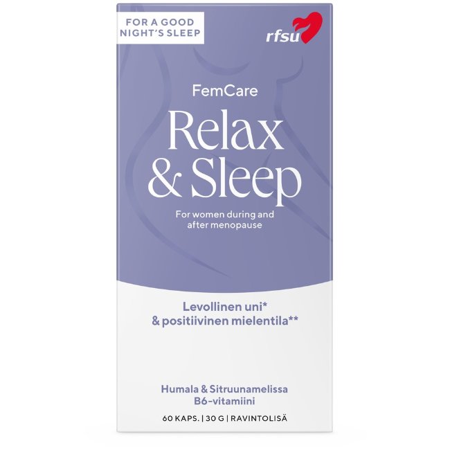 БАД при менопаузе RFSU Relax & Sleep 60 капсул для спокойного сна и поддержки настроения