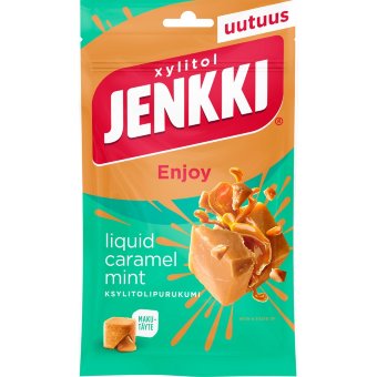 Жевательная резинка Jenkki (карамель, мята) 100 гр (цена по акции)