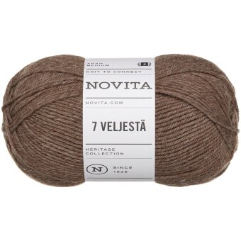 Пряжа Novita 7 Veljestä 100 гр metsäsieni 068
