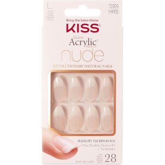 Набор для ногтей Kiss Nails Salon Acrylic Nude French 28 шт, KAN06