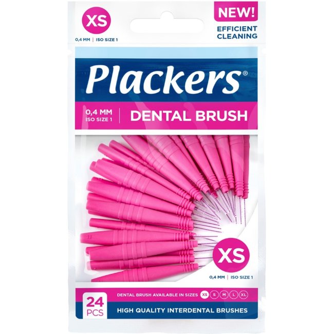 Зубная щетка для межзубных промежутков Plackers Dental Brush XS 0,4 мм 24 шт