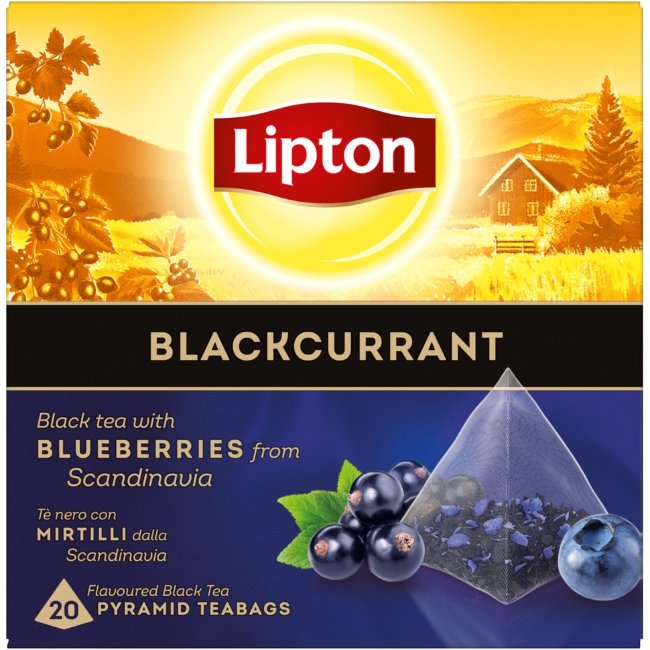 Чай черный в пирамидках (с черной смородиной) Lipton Blackcurrant 20шт/уп