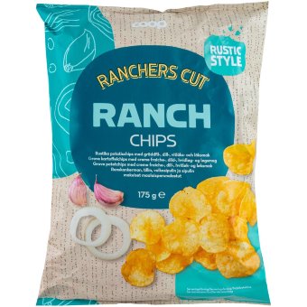 Картофельные чипсы в сливочно-чесночно-луковом соусе Ranch Coop 175 гр Картофельные чипсы в сливочно-чесночно-луковом соусе Ranch Coop 175 гр