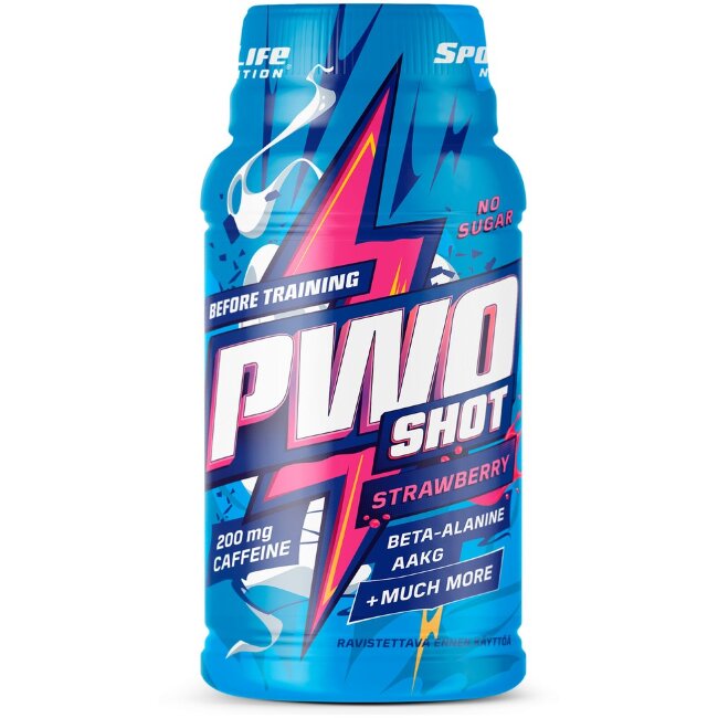 Энергетический шот SportLife Nutrition PWO 60 мл клубника Энергетический шот SportLife Nutrition PWO 60 мл клубника