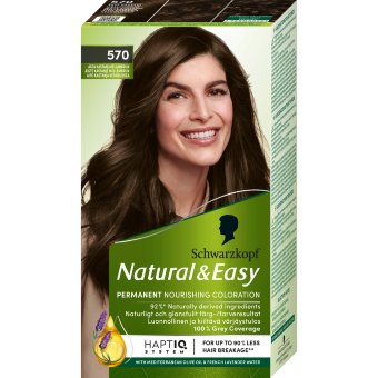 Краска для волос Schwarzkopf Natural & Easy 570 натуральный каштаново-средне-коричневый Краска для волос Schwarzkopf Natural & Easy 570 натуральный каштаново-средне-коричневый