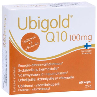 Убихинон Q10 Ubigold 100 мг 60 капсул Hankintatukku