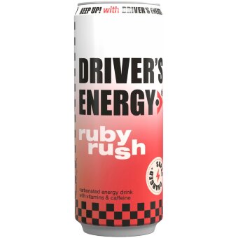 Энергетический напиток Driver's Energy Ruby Rush с розовым грейпфрутом 250 мл STRONG