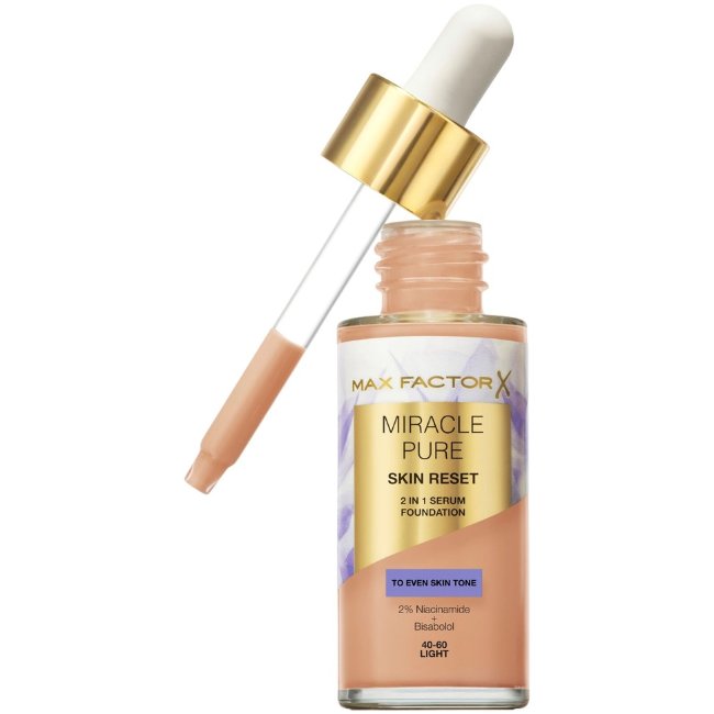 Сывороточный тональный крем Max Factor Miracle Pure 40-60 Light 30 мл