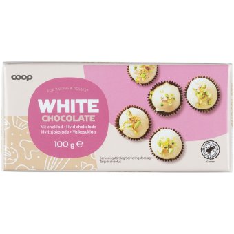 Белый шоколад для выпечки Coop 100 гр