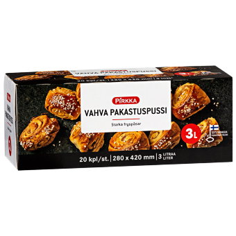 Пакеты для заморозки усиленные Pirkka vahva 3 литра 20 шт
