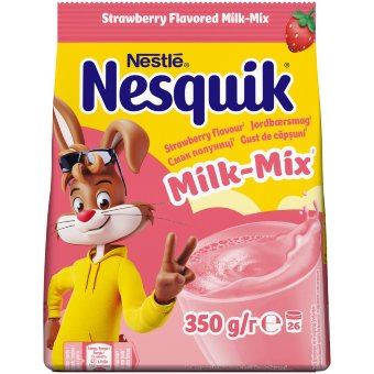 Порошок для приготовления напитка со вкусом клубники Nesquik 350 гр Nestle Порошок для приготовления напитка со вкусом клубники Nesquik 350 гр Nestle