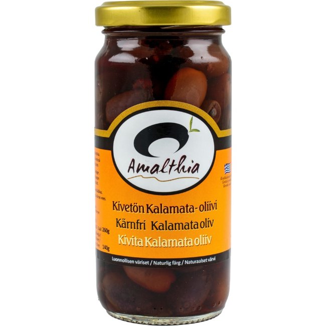 Оливки греческие без косточек Amalthia 260 / 140 гр