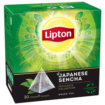 Чай зеленый в пирамидках (японская сенча) Lipton Sencha 20 шт/уп