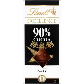 Горький шоколад Lindt Excellence 90% какао 100 гр
