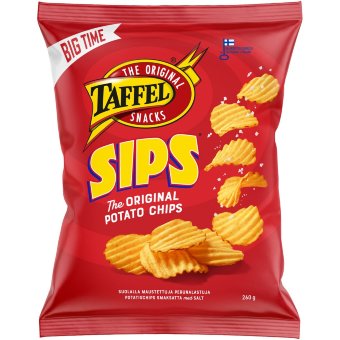 Соленые чипсы Taffel Sips 260 гр