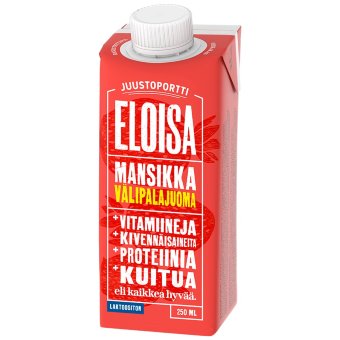 Напиток для перекуса Juustoportti Eloisa 250 мл клубника без лактозы, без глютена