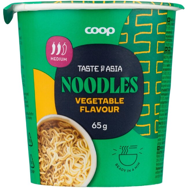 Лапша со вкусом овощей Coop Asia 65 гр