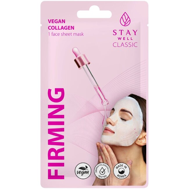 Тканевая маска Stay WELL Classic с коллагеном для упругости Тканевая маска Stay WELL Classic с коллагеном для упругости